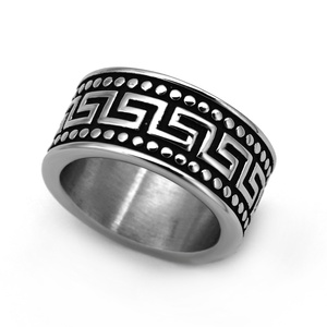 Anillo Retro de Acero Inoxidable con Tótem para Hombre, Anillo Circular Dominante de Moda Masculina - Product Image 1