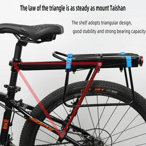 快速释放旅行自行车行李架铝制自行车载人后架座椅 - Product Image 4