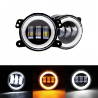 Feux antibrouillard LED circulaires de 4 pouces adaptés aux phares des modèles Wrangler JK et TJ