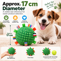 Jouet interactif pour chien avec clochette, surface texturée et languettes en tissu colorées