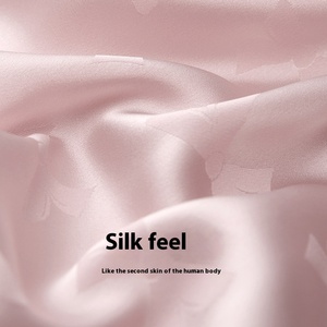 Women's <strong>Plus</strong> <strong>Size</strong> Ice <strong>Silk</strong> Jacquard Satin Suit Long Sleeve Pajamas Elastic Waist for Spring Summer Wholesale Home Clothes - Product Image 3