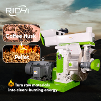 Máquina Pequeña para Hacer Pellets de Biomasa RICHI - Certificación CE, Máquina Peletizadora de Cáscara de Arroz y Café