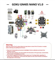 Flywoo GOKU GN405 Nano 16x16 35A Stack STM32F405 BS35A 4in1 2-6S ESC SPL06 Baro 16MB Blackbox 6 UART 4x LED untuk Micro FPV