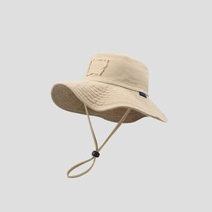 Manufacturer Custom Spring Summer <b>Large</b> Brim Sun Protection Climbing <b>Hat</b> Windproof Rope <b>Bucket</b> <b>Hat</b> Fisherman Surf <b>Hat</b> - Product Image 3