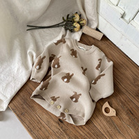 Combinaison en tricot de coton pour nouveau-nés, garçons et filles, barboteuse à capuche, vêtements pour bébés, vente en gros