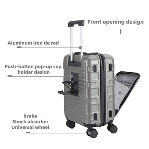 Equipaje de mano Maleta rígida para PC con bolsillo frontal Bolsa de idioma Viajes Hombres Equipos de viaje de lujo Estuches para trajes - Product Image 1