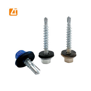 สกรูเจาะยึดหลังคาหัวหกเหลี่ยมเคลือบสังกะสีจากจีน พร้อมแหวนรอง EPDM - Product Image 2