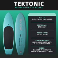 Planche en foil OEM en gros pour usine |   Planche hydrofoil à aile en carbone, bambou et EPS époxy, 6'0" 84L, longueur moyenne, fabrication sous vide