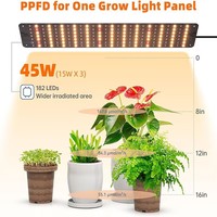 Lampe de croissance LED à spectre complet pour plantes avec construction en aluminium IP65, variateur d'intensité et minuterie pour le soutien de la floraison en intérieur