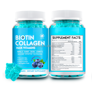 Superventas al por mayor marca privada crecimiento del cabello fuerza biotina 10000mcg gomitas para el cabello suplemento de vitamina para el cabello piel uñas - Product Image 6