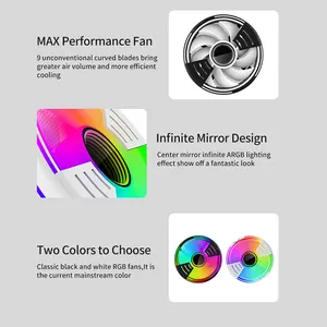 Lovingcool New Arrival UFO Design Computer CPU Radiator Fan Color LED Changing RGB CPU Air Cooler Fan For PC Processor
