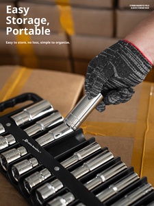 Magnetic Socket Organizer Rack Set | Strong Magnet Holder Rail <b>Tool</b> Storage Strip for Metric & Sockets A13 <b>DIY</b> Socket Organizer - Product Image 2