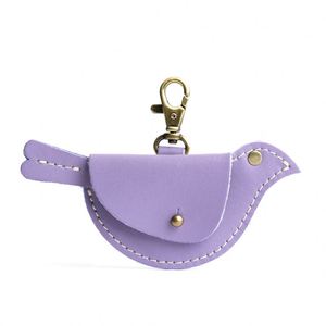 PU Leather Bag Charm Pendant Cute Bird Shaped Coin Purse <b>Creative</b> Animal Keychain - Product Image 3