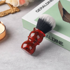 Pennello <span class=keywords><strong>da</strong></span> <span class=keywords><strong>Barba</strong></span> YAQI 24MM in Marmo Rosso, Pennello Tuxedo per Uomo - Product Image 1