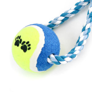 Dual <b>Tennis</b> <b>Ball</b> Design Thirty-eight Centimeter Double <b>Tennis</b> with Eight Knots Pet Toy - Product Image 3