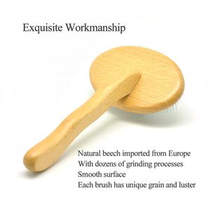 Spazzola per Toelettatura Cani Baoli ODM a Forma Ovale in Legno, Districante e Volumizzante per Pelo Lungo di Cani e Gatti - Product Image 4