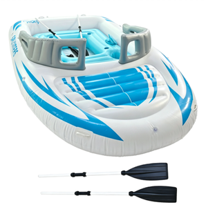 Île flottante gonflable pour 5 à 10 personnes, <span class=keywords><strong>radeau</strong></span> flottant en PVC robuste pour lac, piscine, <span class=keywords><strong>plage</strong></span>, fête - Product Image 1