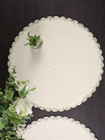 Nouveau Design napperon rond tressé 15 pouces napperons ronds pour Tables à manger napperons résistants à la chaleur tissés en polypropylène