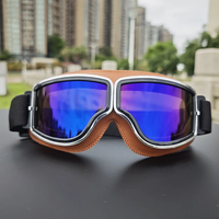 Lunettes de moto rétro emballées pour casque, lunettes de protection coupe-vent pour toutes les saisons, sports