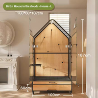 Cage à oiseaux en bois écologique pour grand pigeon d'angle et perroquet avec boîte d'emballage Vente de maison d'oiseau