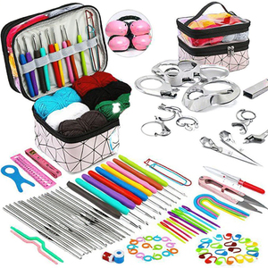 Kit de Ganchillo DIY Exquisito en Oferta, Accesorios de Tejido, Set de 105 Piezas para Manualidades, Set de Ganchillo para <span class=keywords><strong>Punto</strong></span> de Cruz y Graduación - Product Image 1