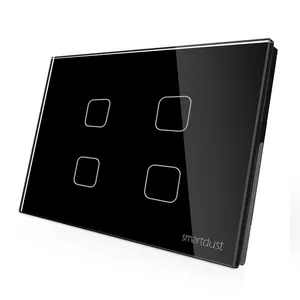 Smartdust Neue Smart Geräte 4 Gang Wifi Wand Licht Schalter Smart Home Automation Domotica Glas Touch Schalter