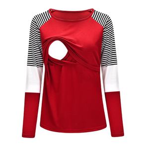 Vêtements de maternité <span class=keywords><strong>Mama</strong></span>, chemisiers à manches longues, col en V, hauts d'allaitement, vêtements de <span class=keywords><strong>grossesse</strong></span> - Product Image 1