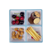 Plaque de séparation des aliments en mélamine à 4 compartiments Design de Noël