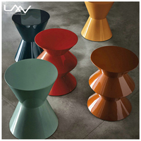 Table basse moderne en plastique renforcé de fibres pour salon, petite table d'appoint multicolore, meubles