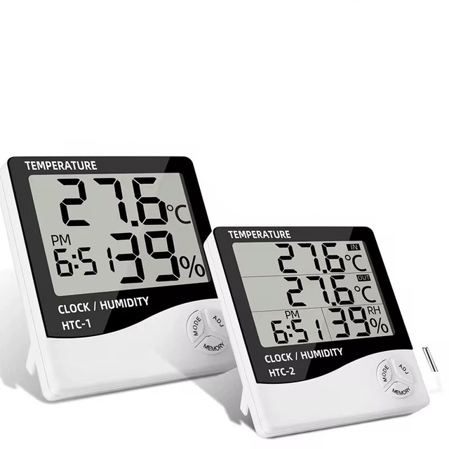 JQJ HTC-2 Digital Temperature & Humidity Meter with Large Screen Display Digital Temperature Controller and Temperature Sensors