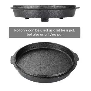 Marmite hollandaise 5/9/13 litres, portable pour le camping et l'extérieur, ustensile de cuisson multifonction pour ragoûts, barbecues, soupes, pique-niques, avec couvercle et compatible cuisinière - Product Image 2