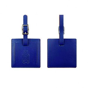Fashionable Multi-Color Square PU Leather Luggage <b>Tag</b> Portable Accessory with <b>Name</b> and Address for Travel - Product Image 5