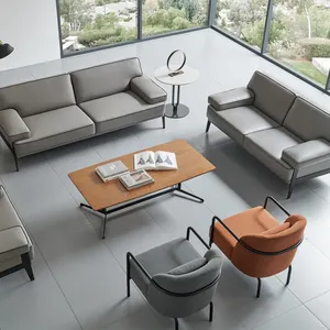 Популярный Современный Высококачественный диван для гостиной 3 2 1 стандартный и уютный модульный кожаный диван