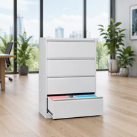 Armoire de classement verticale en métal à 4 tiroirs, en acier, pour bureau, facile à assembler, prix abordable