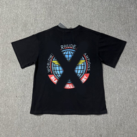 T-shirt à manches courtes RHUD X Marlboro, imprimé authentique, style Jerry, haut tendance pour couple, tee-shirt American High Street