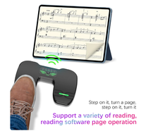 Tourne-page sans fil portable pour tablettes et smartphones, avec pédale Bluetooth, rechargeable et avec patin antidérapant