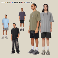 T-shirts vierges en coton surdimensionné personnalisé OEM pour hommes de grande taille logo personnalisé impression graphique Jersey décontracté tricoté T-shirt teint en plaine