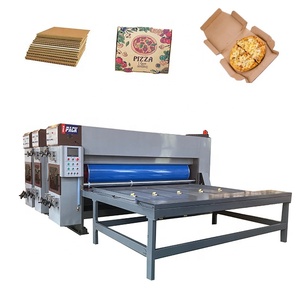 Ipack chuỗi cho ăn các tông sóng hộp carton in flexo chết cắt slotter hộp bánh Pizza làm giá máy - Product Image 1