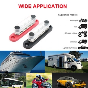 Barre omnibus 5 voies 150A <span class=keywords><strong>12V</strong></span> en nylon plastique pour distribution de puissance, avec bornes à goujons M6 M8, pour applications automobiles, marines et bateaux - Product Image 6