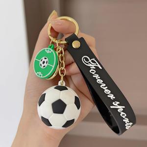 Creative for Football Plastic Keychain Pendant Simulation Football <b>Car</b> <b>Key</b> <b>Ring</b> Couple Backpack Accessories Gift - Product Image 2