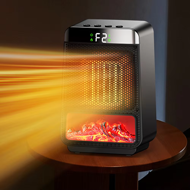 Customisable LED Screen Can Be Timed Flame Heater with Overheating Protection, Fast Heat Expansion Flame Heater