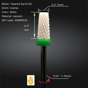Broca de taladro de uñas de cerámica, barril cónico con cabezal de 5mm de diámetro, Popular e <span class=keywords><strong>Lima</strong></span> - Product Image 4