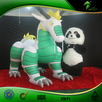 Costume gonflable de mascotte en peluche Hongyi, costume d'animal gonflable, costume de panda en fourrure gonflable