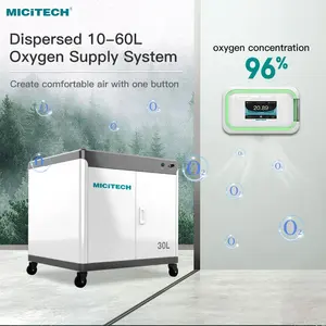 Máquina de suministro de oxígeno para tratamiento de agua MICiTECH, cámara de oxigeno agrícola, generador de oxígeno de 30l, concentrador de oxígeno de 30 litros