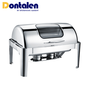 Proveedor de Artículos para Buffet, Juego de Calentadores de Comida para Buffet de Acero Inoxidable de 8 Cuartos, Plato para Calentar con Marco Plegable - Product Image 3