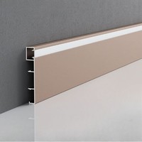 Profilé de plinthe en alliage d'aluminium sans joint avec bande LED intégrée pour la décoration haut de gamme des maisons et des hôtels