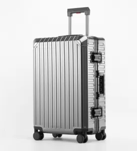 Valise Cabin Metal All Aluminium Troley Luggage Aluminumsteel Luggage Large Suitcase For Travel