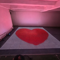 64 dalles de sol LED interactives portables sensibles à la pression pour discothèque