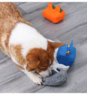 2023 Bestseller Milieuvriendelijk Knuffel Hond Speelgoed Op Maat Groothandel Huisdier Langzaam Voederen Voedsel Snuiven Training Interactieve Schattige Dieren - Product Image 4