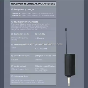 2.4G Chất Lượng Cao Năng Động Ca Hát Mic <span class=keywords><strong>4</strong></span> Kênh Karaoke Hệ Thống Micro Không Dây Cho Hiệu Suất Sân Khấu Ktv Nhà Thờ Bài Phát Biểu - Product Image 3